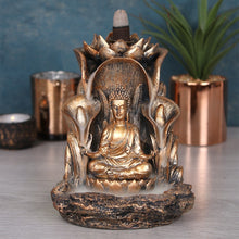 Load image into Gallery viewer, BRONZE BUDDHA BACKFLOW INCENSE BURNER