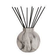 Noir Marble Large Glass Reed Diffuser Bottle & 50 Fibre Reeds 14cm